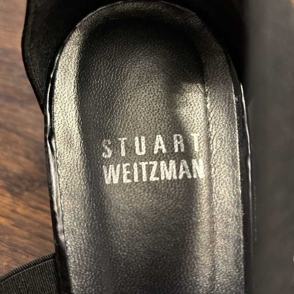 Stuart Weitzman Black Elastic Strap Sandals - Size 9.5N - Sleek and Comfortable! - Picture 7 of 10